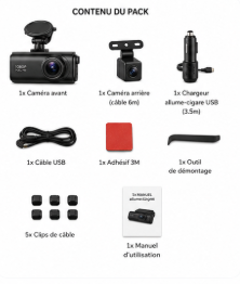 Dashcam Wi-Fi GPS avec vision nocturne – Image 2