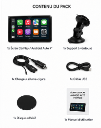Écran CarPlay / Android Auto portable 7 pouces – Image 2