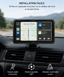 Écran CarPlay / Android Auto portable 7 pouces – Image 3